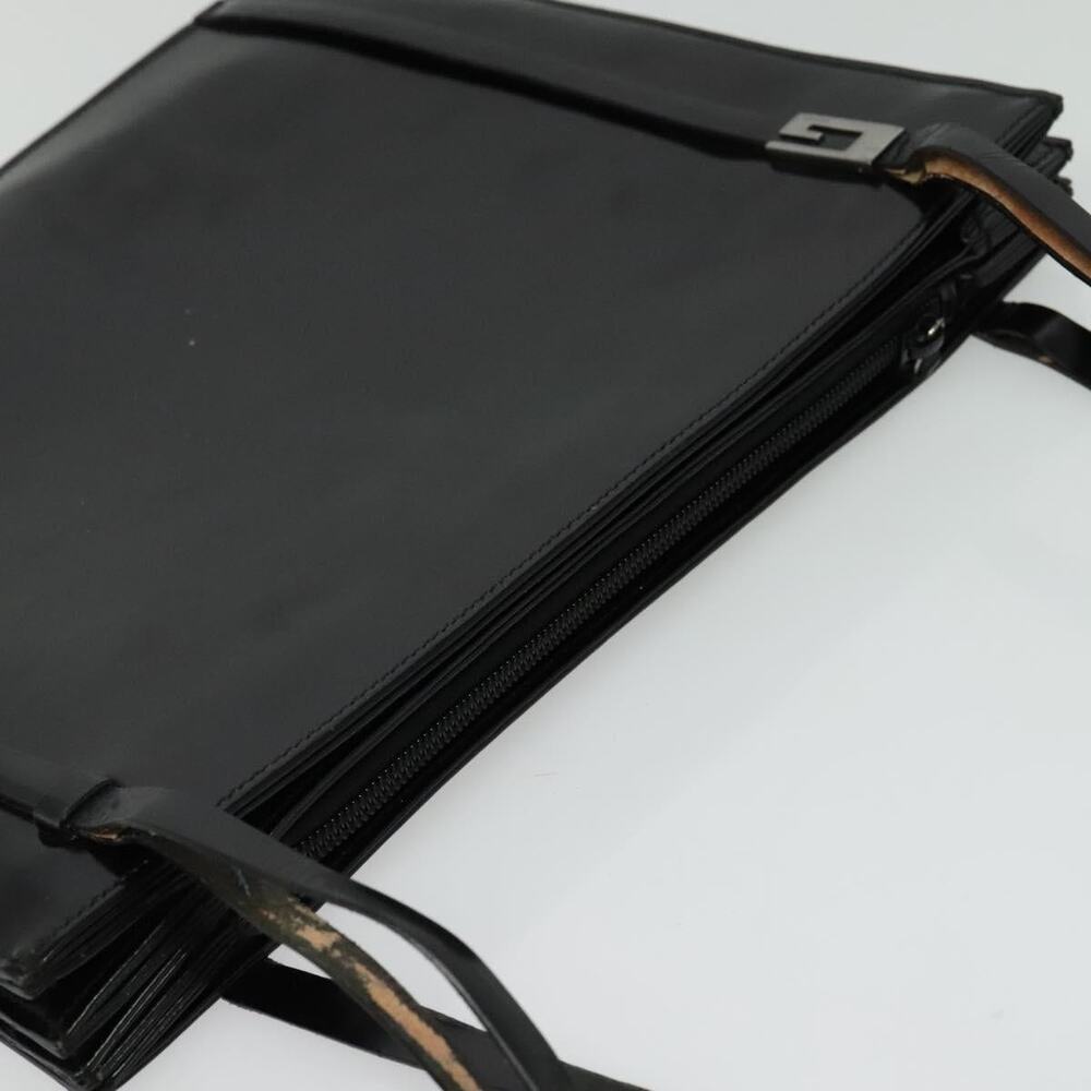 GUCCI Shoulder Bag Patent Leather Black Silver - Picture 6 of 16